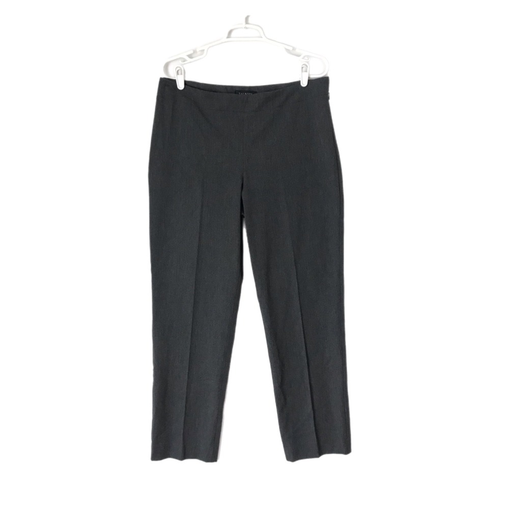 Talbots Petites Women's 12P Heritage Fit Gray Straight Leg Dress Pants Side Zip